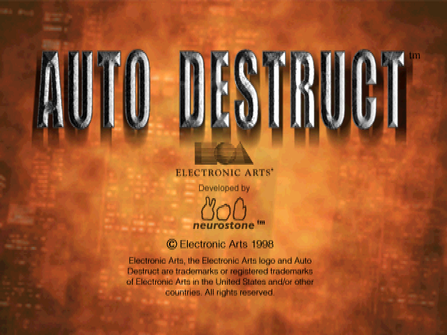 Auto Destruct — Title screen