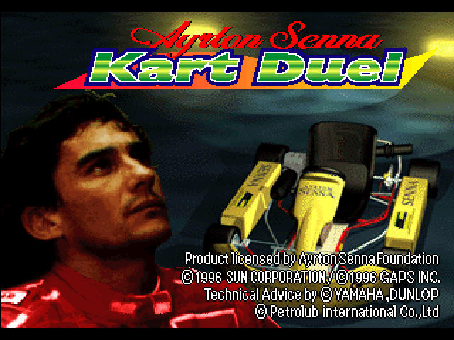 Ayrton Senna Kart Duel — Title screen
