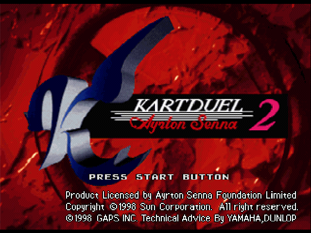 Ayrton Senna Kart Duel 2 — Title screen