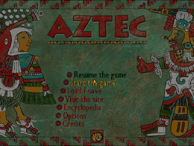 Aztec : The Curse in the Heart of the City of Gold — Title screen