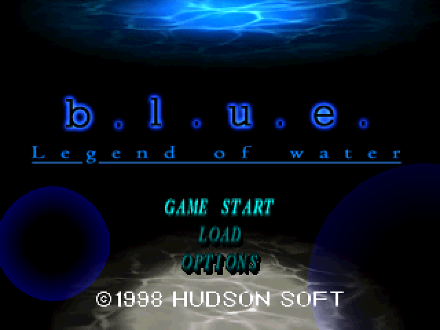 B.L.U.E. : Legend of Water — Title screen