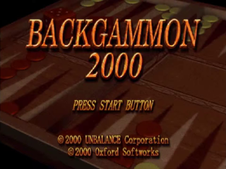 Backgammon 2000 — Title screen