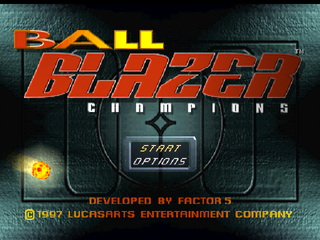 BallBlazer Champions — Title screen