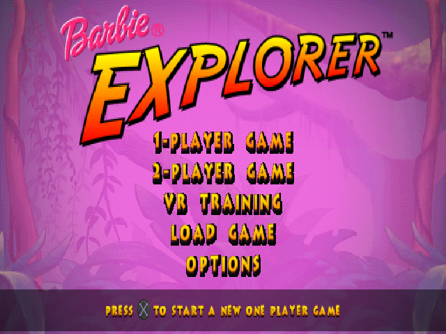 Barbie : Explorer — Title screen