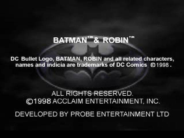 Batman & Robin — Title screen