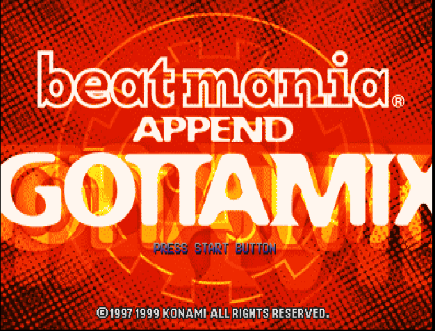 Beat Mania Append GottaMix — Title screen