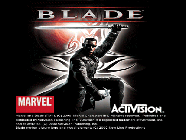Blade — Title screen