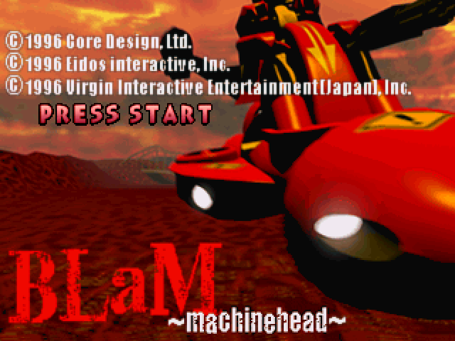 Blam! Machinehead — Title screen