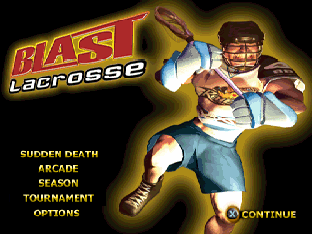 Blast Lacrosse — Title screen