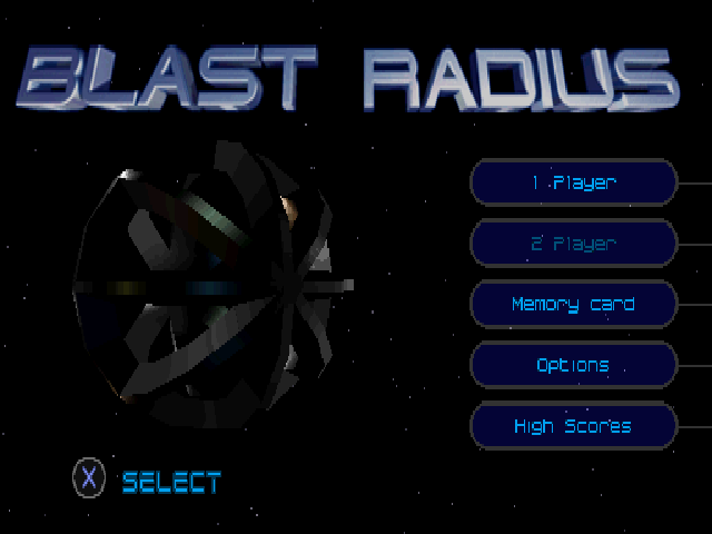 Blast Radius — Title screen