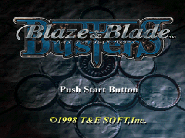 Blaze & Blade Busters — Title screen
