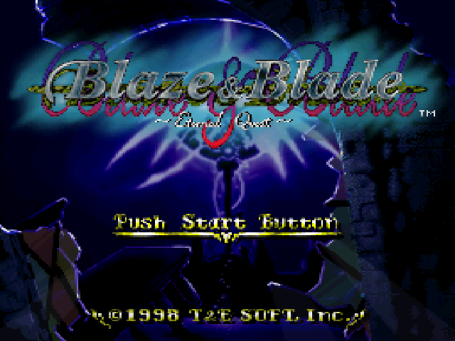 Blaze & Blade: Eternal Quest — Title screen