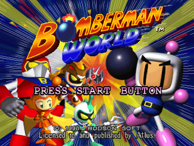 Bomberman World — Title screen