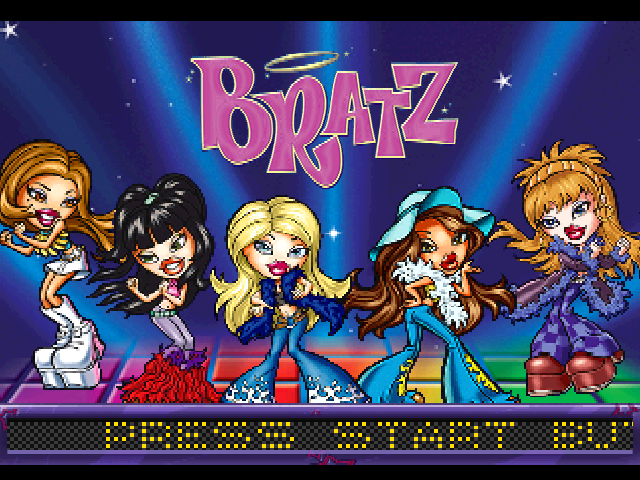 Bratz : Dress Up, Get Down and Be a Bratz Superstar! — Title screen