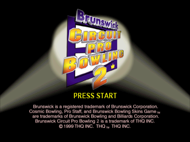 Brunswick Circuit Pro Bowling 2 — Title screen