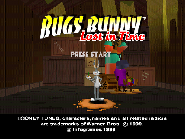 Bugs Bunny : Lost in Time — Title screen