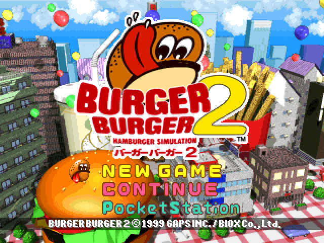 Burger Burger 2 — Title screen