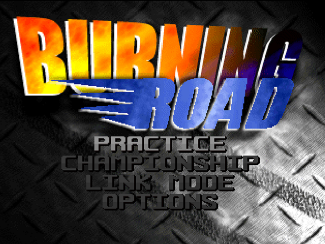 Burning Road — Title screen