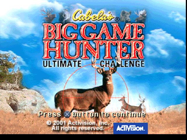 Cabela's Big Game Hunter : Ultimate Challenge — Title screen