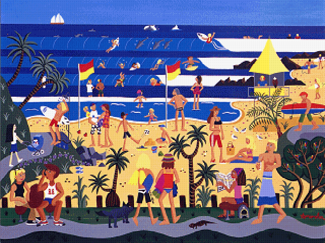 California Surfing — Title screen