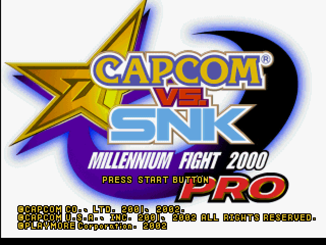 Capcom vs. SNK Pro — Title screen