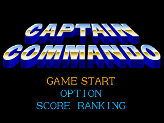Captain Commando — Title screen