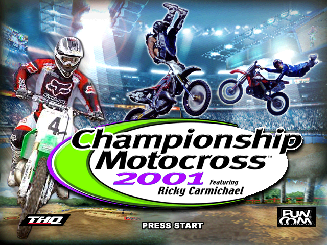Championship Motocross 2001 featuring Ricky Carmichael — Title screen
