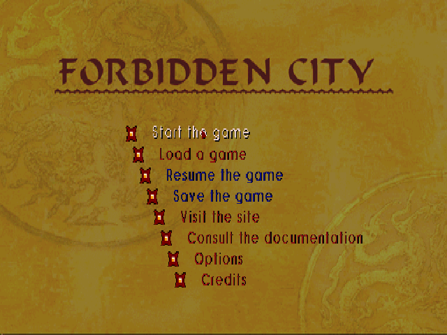 China : The Forbidden City — Title screen