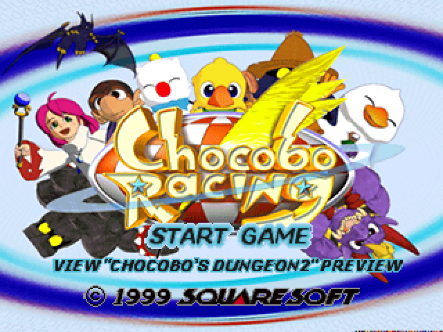 Chocobo Racing — Title screen