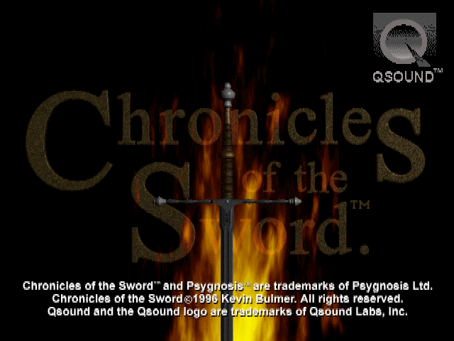 Chronicles of the Sword — Title screen