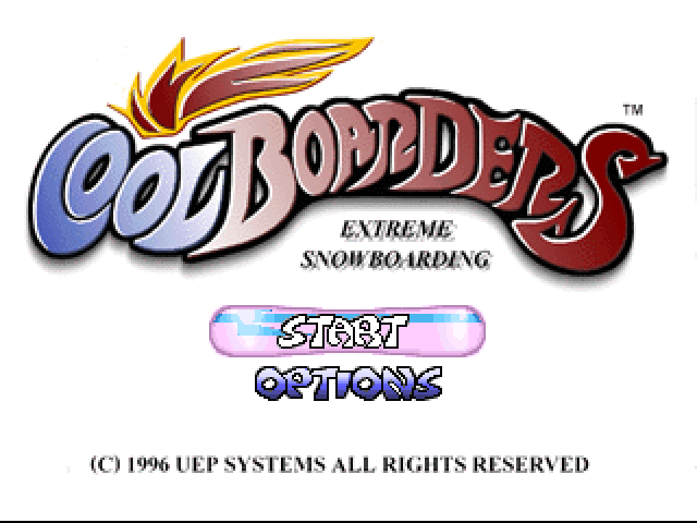 Cool Boarders — Title screen