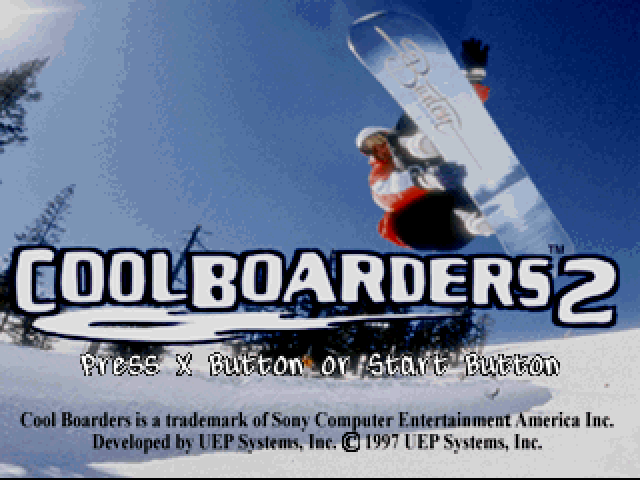 Cool Boarders 2 — Title screen