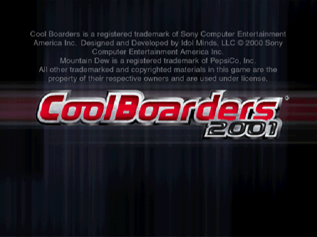 Cool Boarders 2001 — Title screen