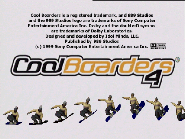 Cool Boarders 4 — Title screen