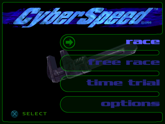 CyberSpeed — Title screen