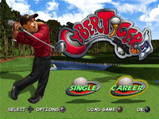CyberTiger — Title screen