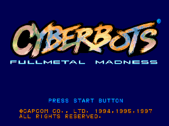 Cyberbots : Fullmetal Madness — Title screen