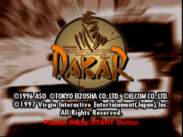 Dakar '97 — Title screen