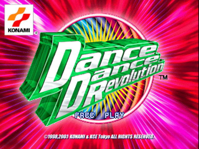 Dance Dance Revolution — Title screen