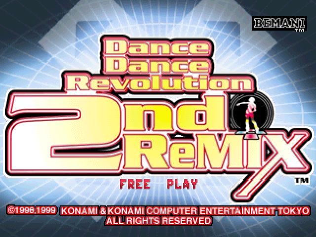 Dance Dance Revolution 2nd Remix — Title screen