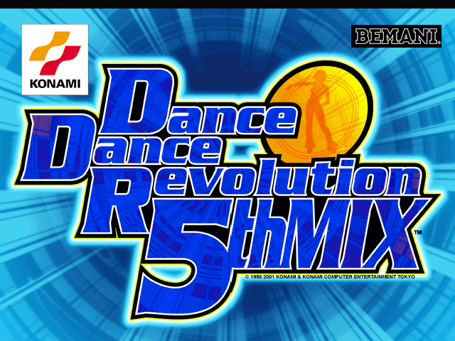 Dance Dance Revolution 5th Mix — Title screen