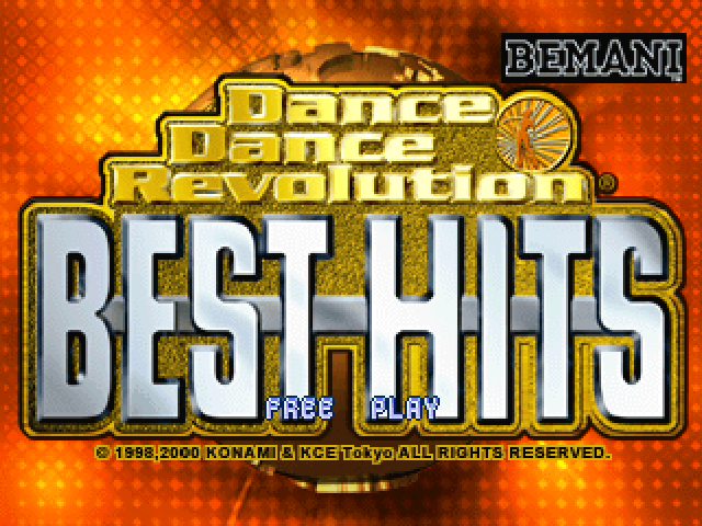 Dance Dance Revolution : Best Hits — Title screen