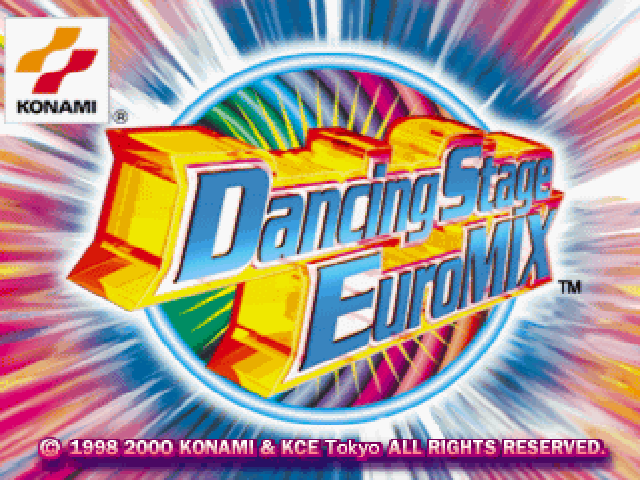 Dancing Stage : Euromix — Title screen
