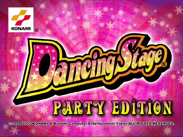 Dancing Stage : Party Edition — Title screen