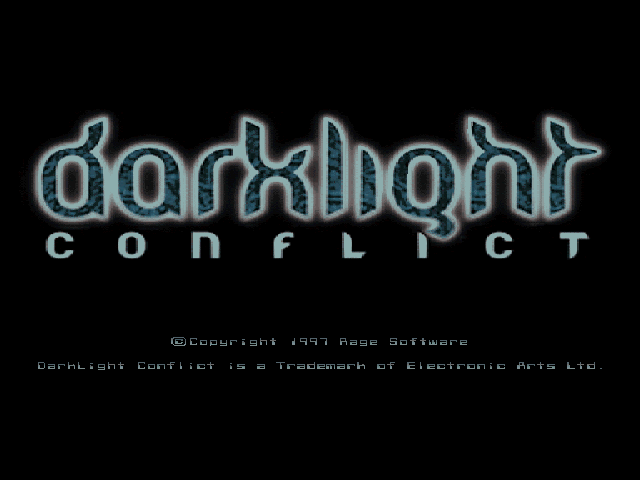 Darklight Conflict — Title screen