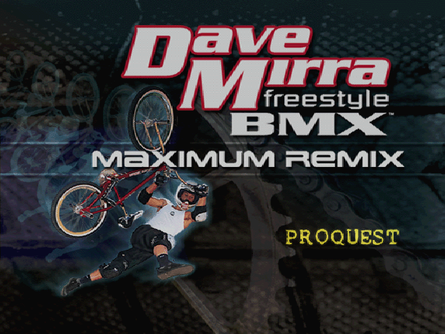 Dave Mirra Freestyle BMX : Maximum Remix — Title screen