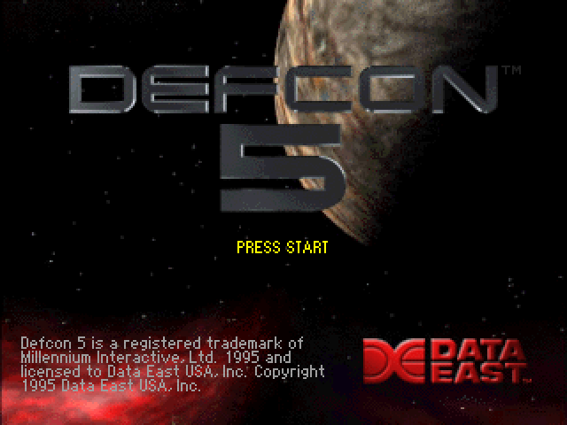 Defcon 5 — Title screen