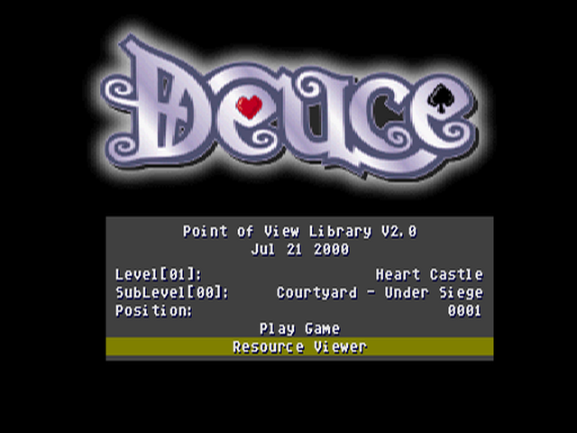 Deuce - Heart Castle — Title screen