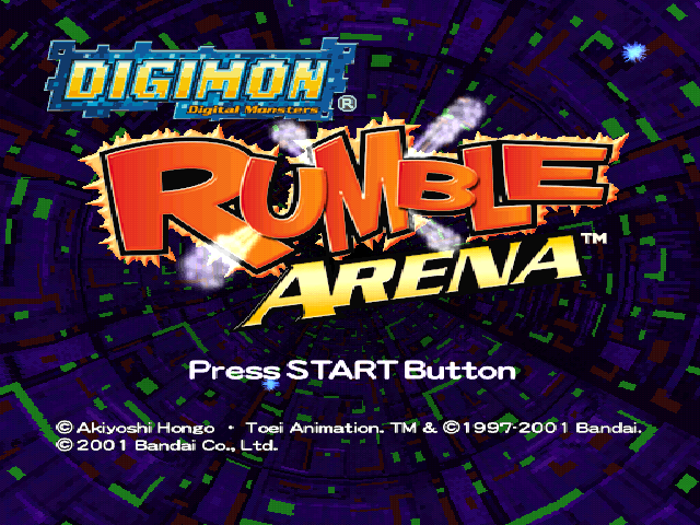 Digimon Rumble Arena — Title screen