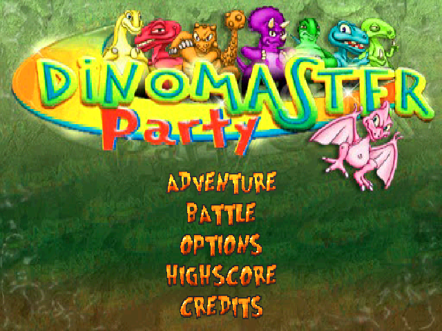 Dinomaster Party — Title screen